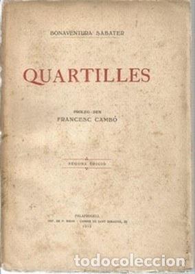 Libros: Quartilles - SABATER, BONAVENTURA - Foto 1