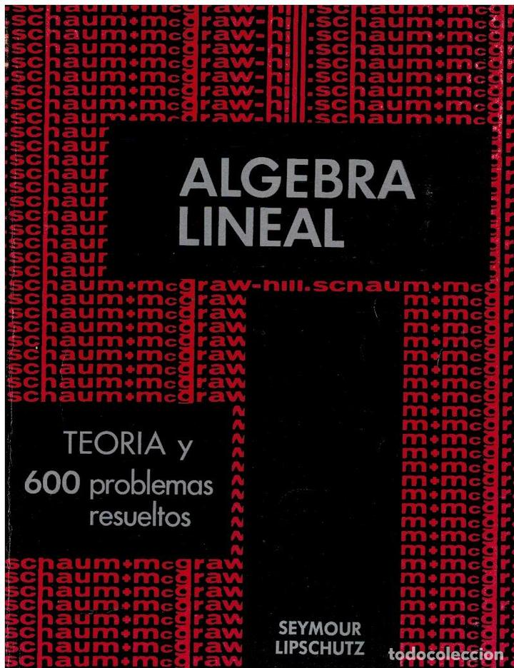 Libros: &Aacute;LGEBRA LINEAL. TEOR&Iacute;A Y 600 PROBLEMAS RESUELTOS. - Foto 1