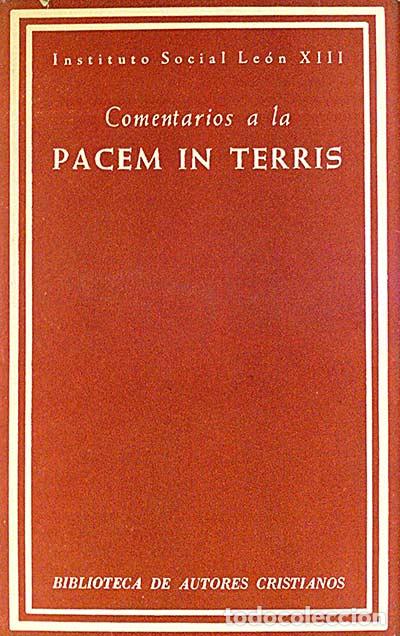 Libros: COMENTARIOS A LA PACEM IN TERRIS - VVAA - Foto 1