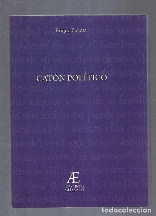 Libros: CATON POLITICO - BARCIA, ROQUE - Foto 2