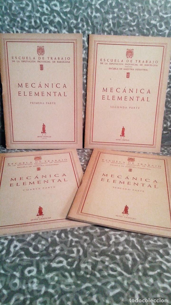 Libros: Mec&aacute;nica elemental. (4 vol.). - Foto 1