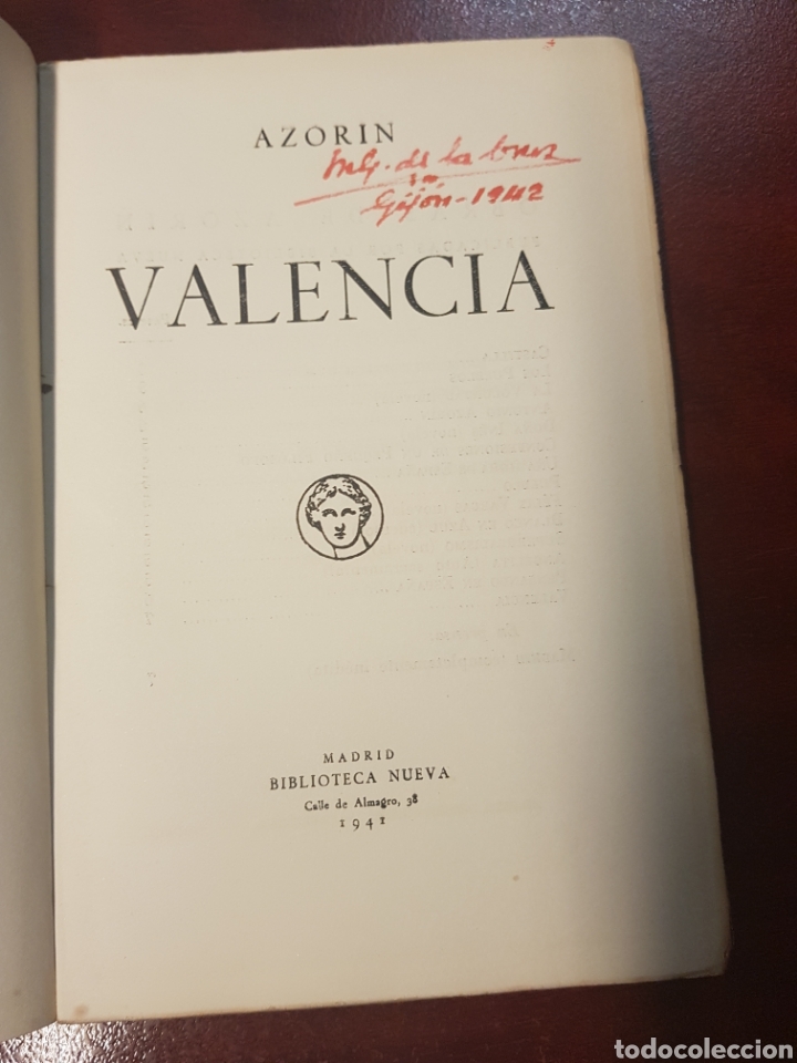 Libros: Valencia - azorin - 1941 - Foto 2