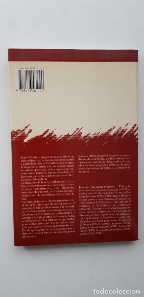 Libros: JUAN GIL-ALBERT: IMAGEN DE UN GESTO - JOAQUIN CALOMARDE - Foto 3
