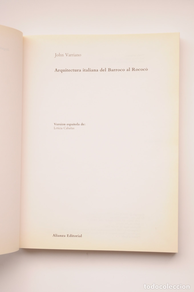Libros: Arquitectura italiana del Barroco al Rococ&oacute; - VARRIANO, John - Foto 2