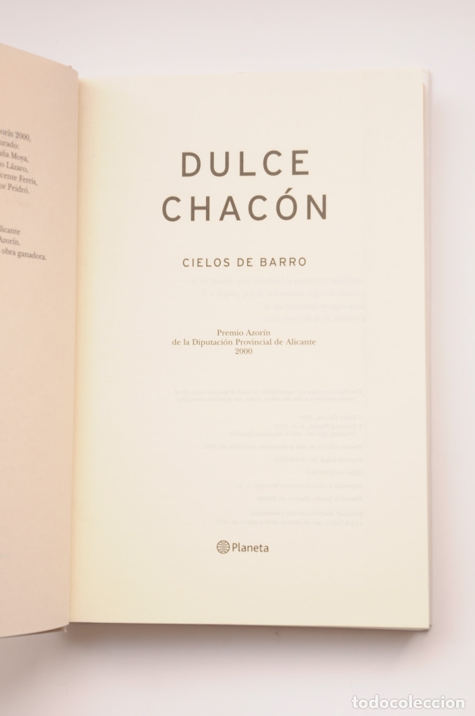 Libros: Cielos de barro - CHAC&Oacute;N, Dulce - Foto 3