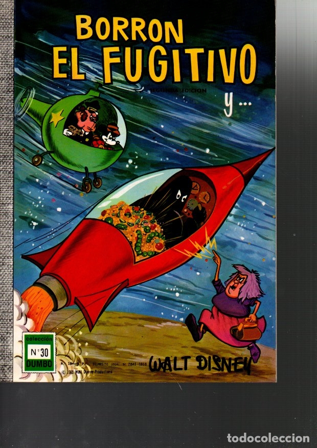 Libros: BORRON EL FUGITIVO. - DISNEY, Walt. - Foto 1