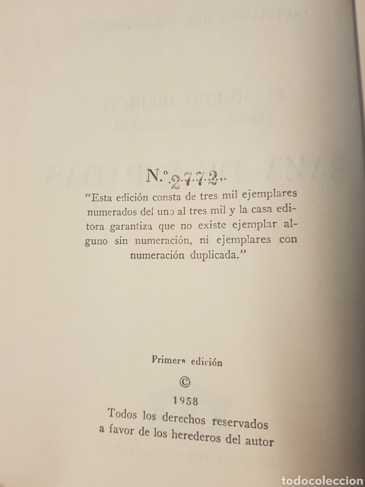 Libros: Baza de espadas - ramon del valle-inclan - 1958 - con ex libris - Foto 3