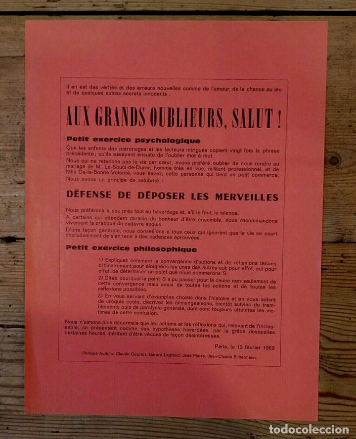 books: Manifiesto Surrealista. AUX GRANDS OUBLIEURS, SALUT! Petit exercise psychologique.