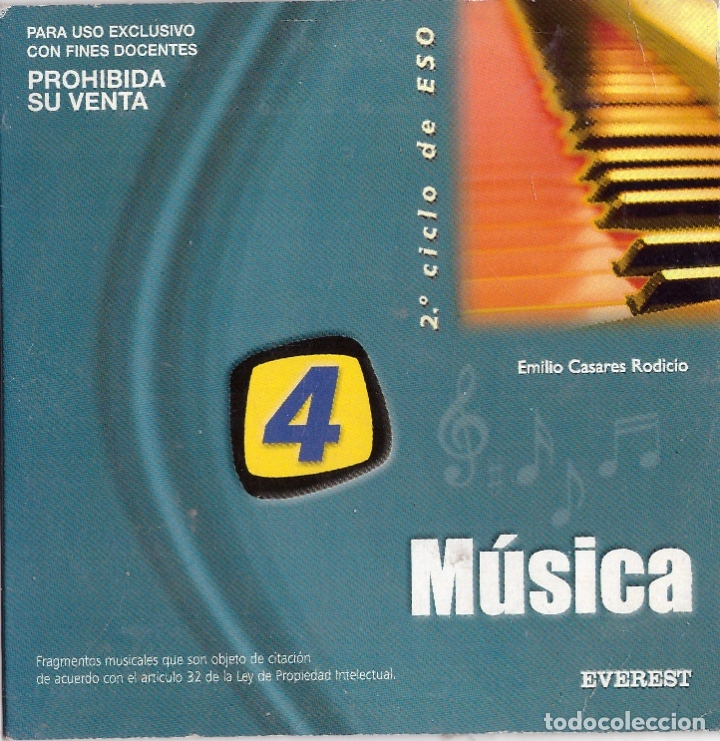 Libros: CD Musica. Audiciones, 4&ordm; ESO; Everest - OFERTAS DOCABO - Foto 1