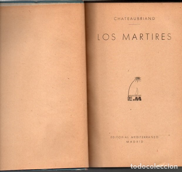 Libros: LOS MARTIRES. - CHATEAUBRIAND. - Foto 1