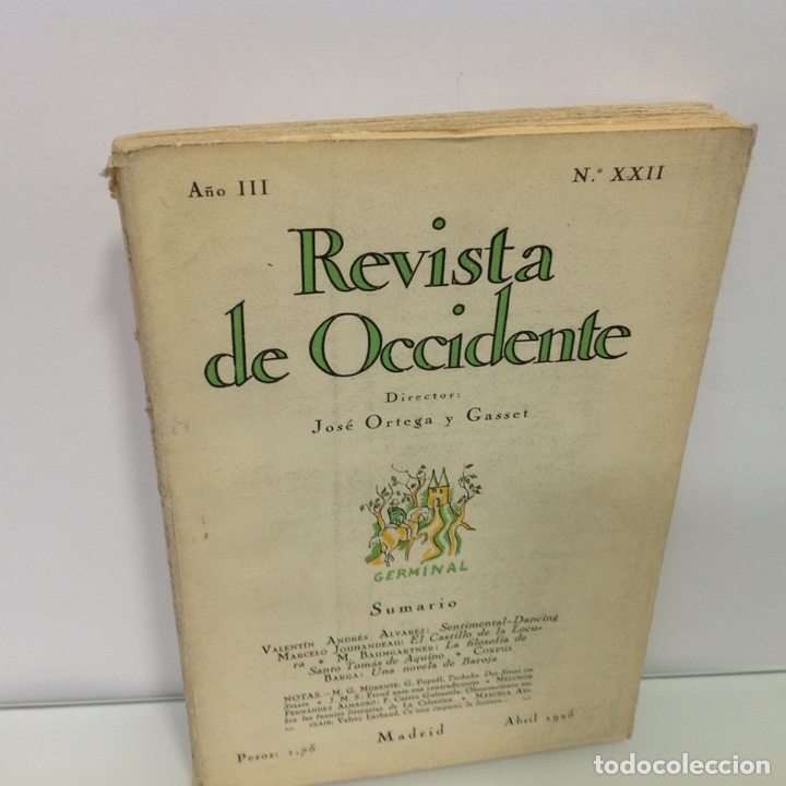 Libros: REVISTA DE OCCIDENTE PRIMERA EPOCA NUMERO 22 - Foto 1