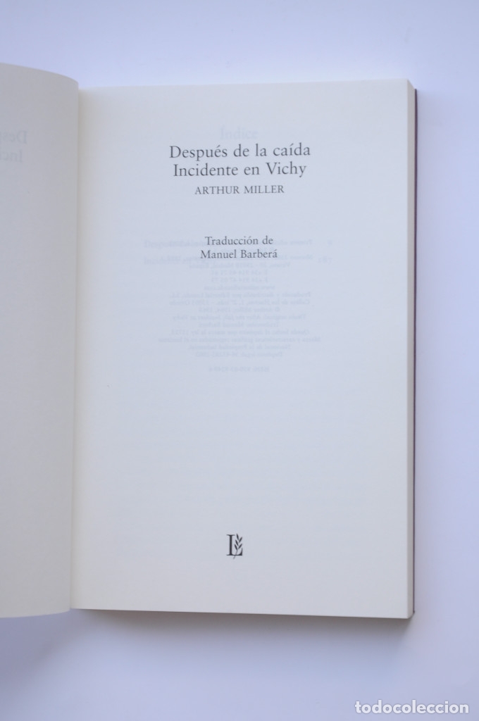 Libros: Despu&eacute;s de la ca&iacute;da. Incidente en Vichy - MILLER, Arthur - Foto 2