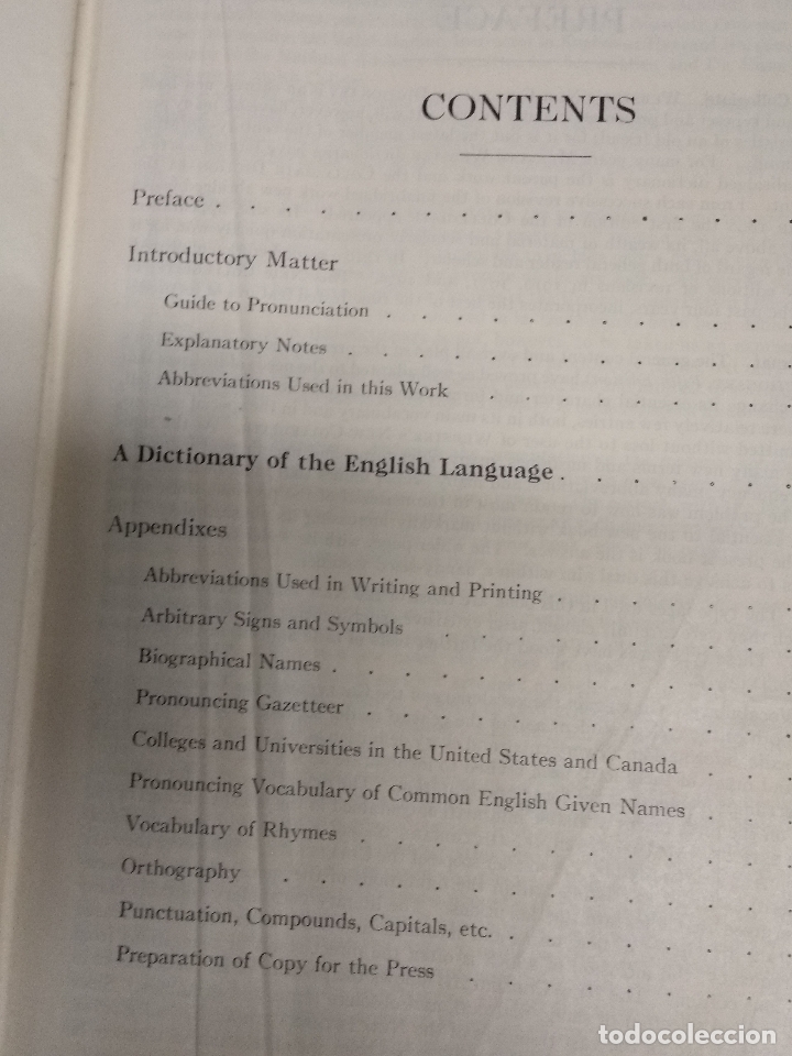 Libros: WEBSATERS NEU COLLEGIATE DICTIONARY. A MERRIAM-WEBSTERS. SECOND EDITION. EN INGLES - Foto 5
