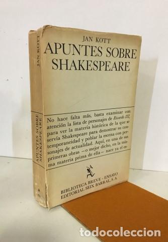 Libros: APUNTES SOBRE SHAKESPEARE - KOTT, Jan. - Foto 1