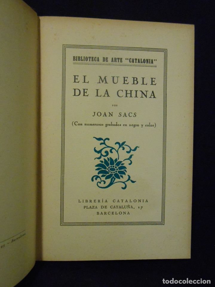 Libros: SACS, Joan.- - El mueble de la China - Foto 1
