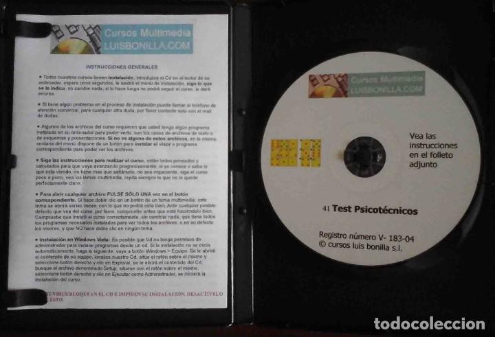 Libros: CD: Test Psicotecnicos - Curso Multimedia Luis Bonilla - Foto 3
