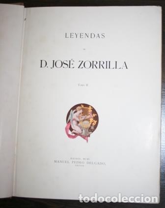 Libros: LEYENDAS. 2 TOMOS - ZORRILLA, Jos&eacute; - Foto 4