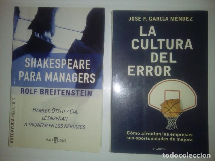 Libros: LOTE 2 LIBROS: SHAKESPEARE PARA MANAGERS Y LA CULTURA DEL ERROR - Foto 1