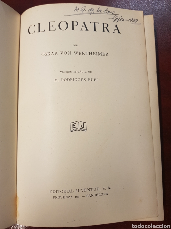 Libros: Cleopatra - Oskar von wertheimer - 1937 - Foto 2