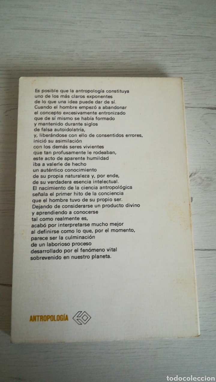 Libros: LA ANTROPOLOGIA. Alexandre Ferrer - Foto 2