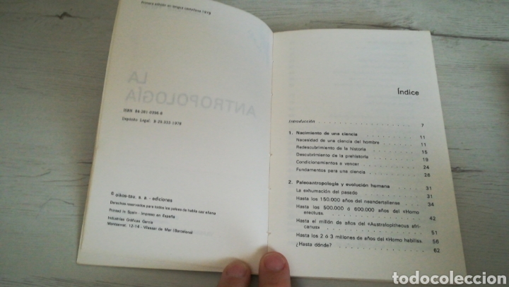 Libros: LA ANTROPOLOGIA. Alexandre Ferrer - Foto 3