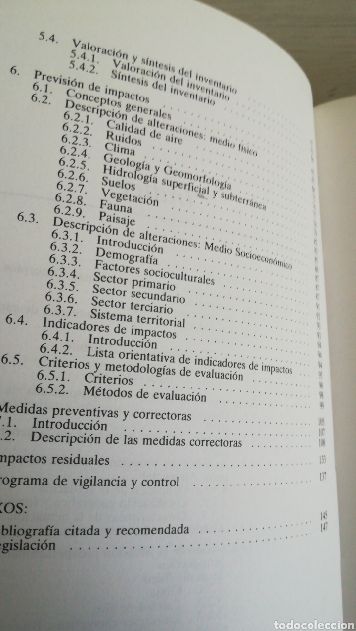 Libros: METODOL&Oacute;GICAS PARA LA ELABORACION DE ESTUDIOS DE IMPACTO AMBIENTAL - Foto 3