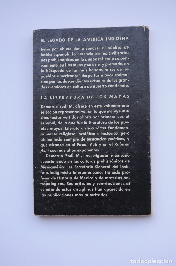 Libros: La literatura de los Mayas - SODI, Demetrio - Foto 3