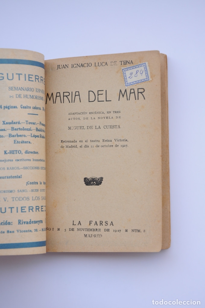 Libros: Mar&iacute;a del Mar - LUCA DE TENA, Juan Ignacio&nbsp; - Foto 2
