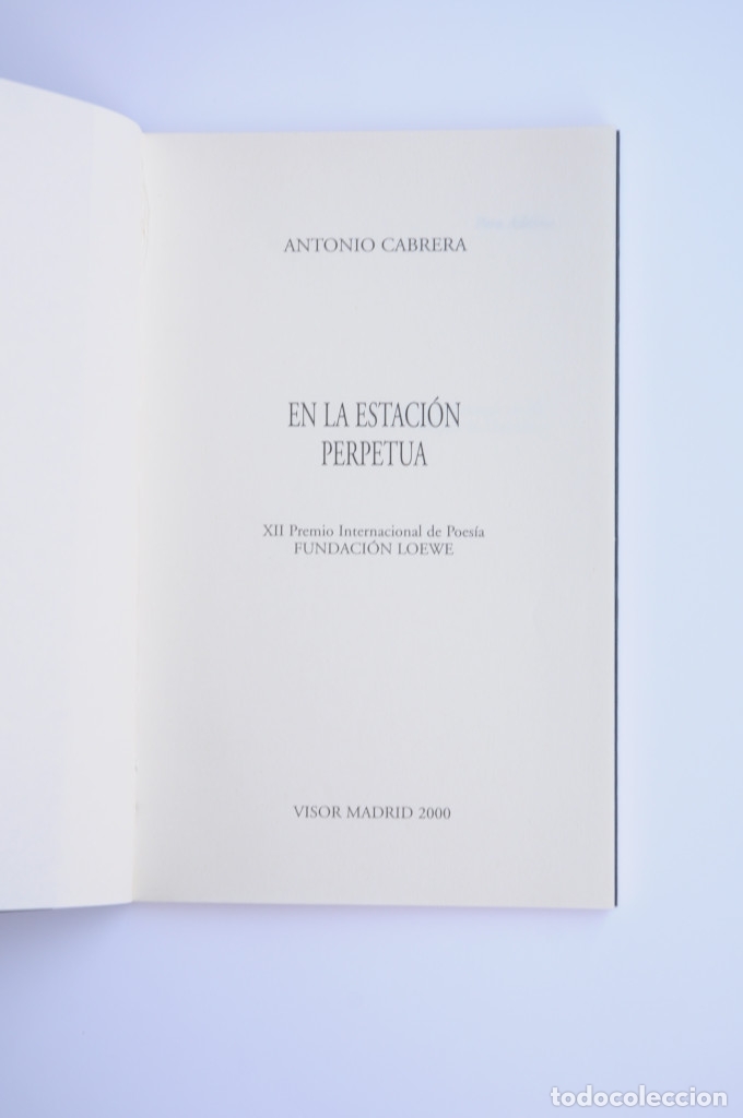 Libros: En la estaci&oacute;n perpetua - CABRERA, Antonio - Foto 2