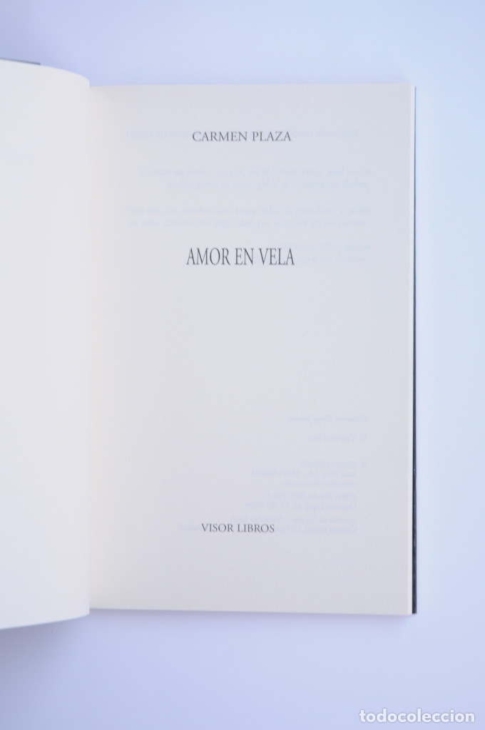 Libros: Amor en vela - PLAZA, Carmen - Foto 2