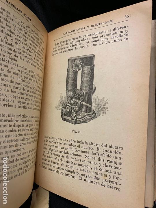 Libros: GALVANOPLASTIA Y ELECTROLISIS, MANUALES SOLER, Mide 16x11cms - Foto 2