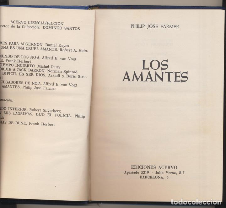 Libros: Philip Jos&eacute; Farmer. Los amantes. Ediciones Acervo 1975 - Foto 1