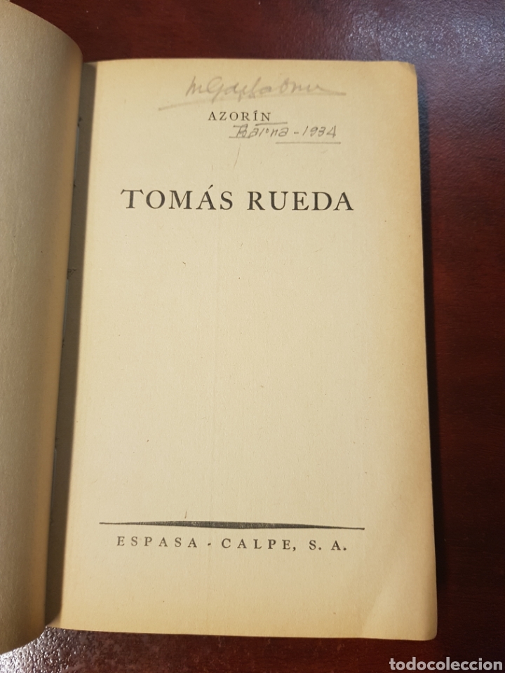 Libros: Tomas rueda - azorin - 1941 - Foto 2