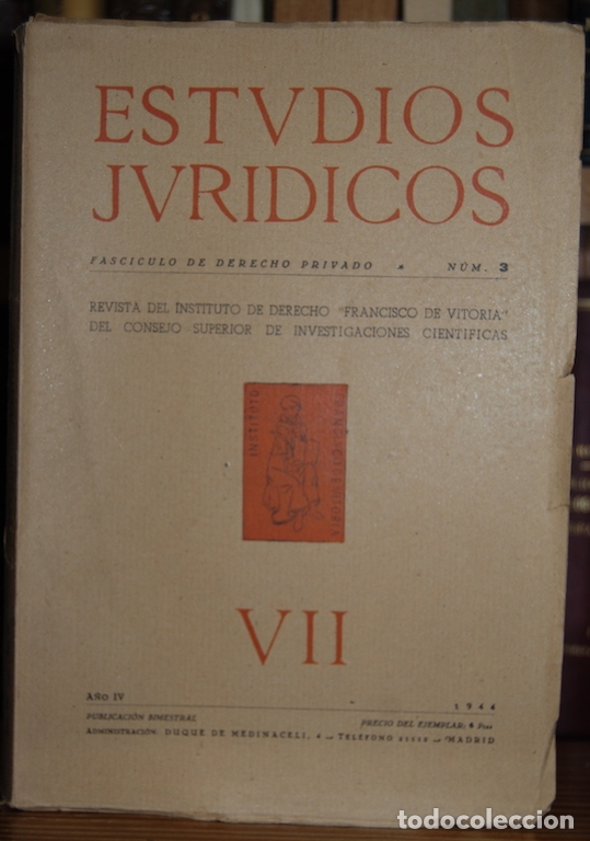 Libros: ESTUDIOS JURIDICOS. Fasc&iacute;culo de Derecho Privado. Num. 3 - Foto 1