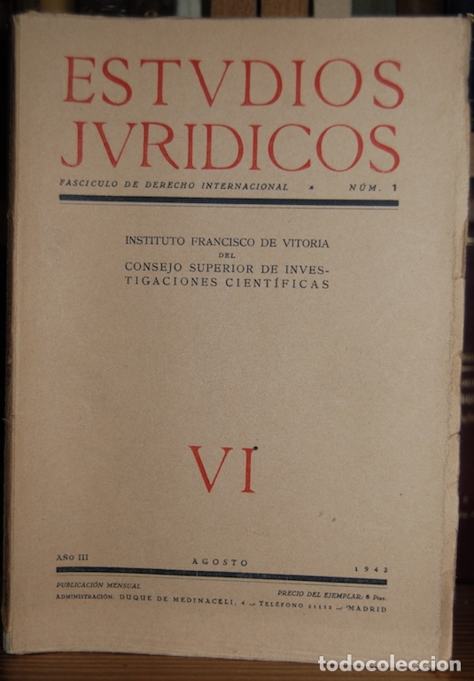 Libros: ESTUDIOS JURIDICOS. Fasc&iacute;culo de Derecho Internacional. Num. 1 - Foto 1