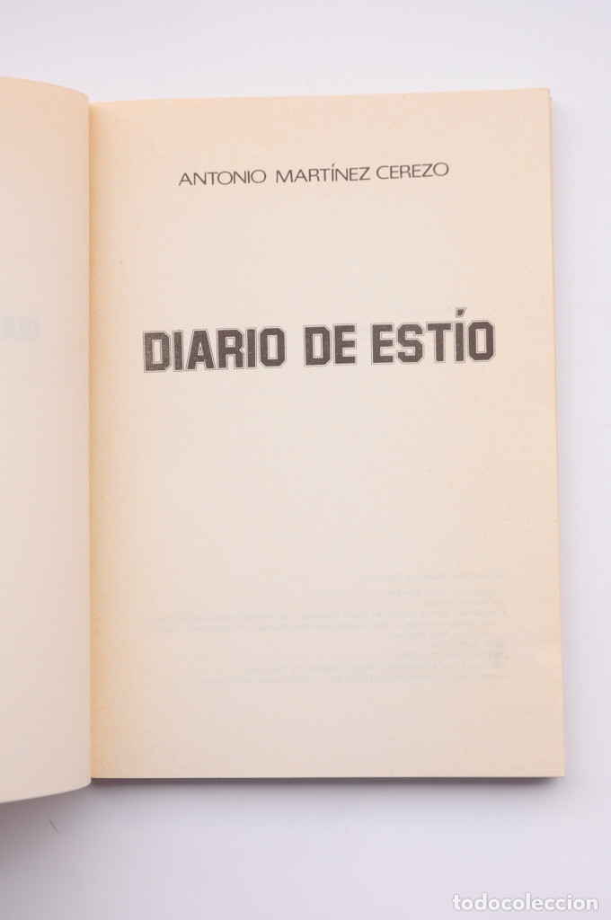 Libros: Diario de Est&iacute;o - MART&Iacute;NEZ CEREZO, Antonio - Foto 2