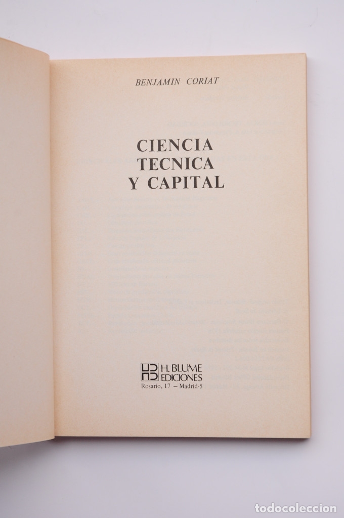 Libros: Ciencia, t&eacute;cnica y capital - CORIAT, Benjamin - Foto 2