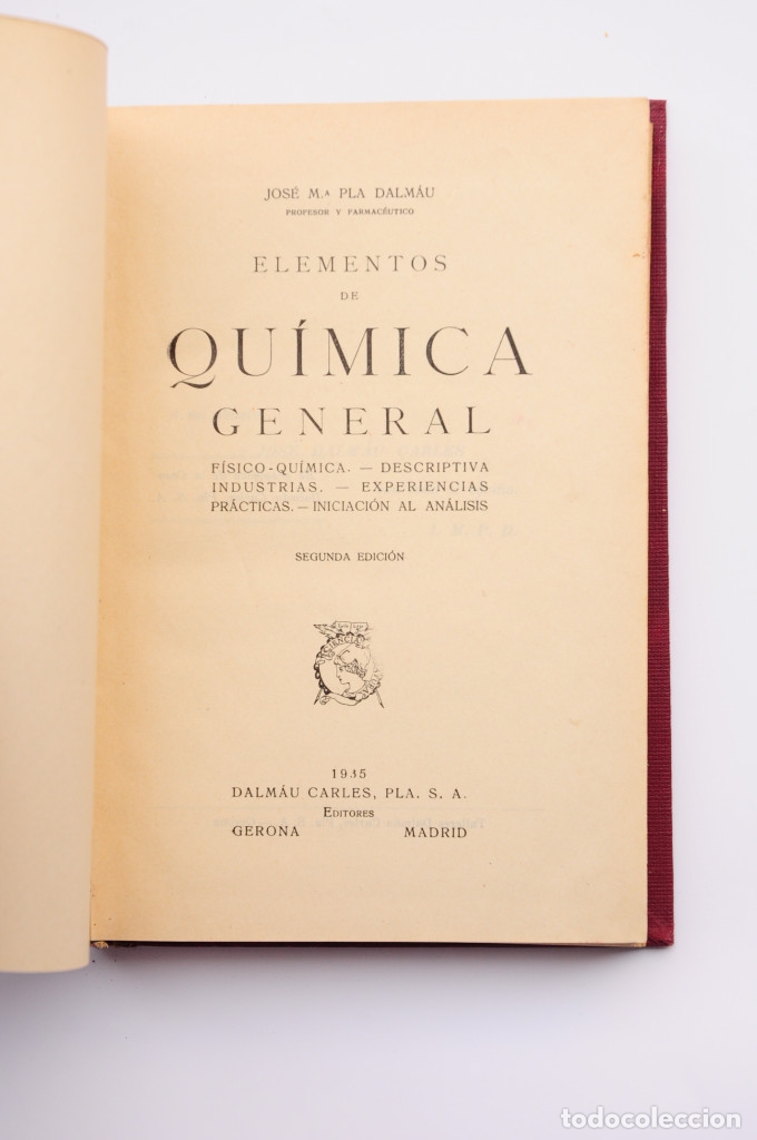 Libros: Elementos de qu&iacute;mica general - PLA DALM&Aacute;U, Jos&eacute; M&ordf; - Foto 2