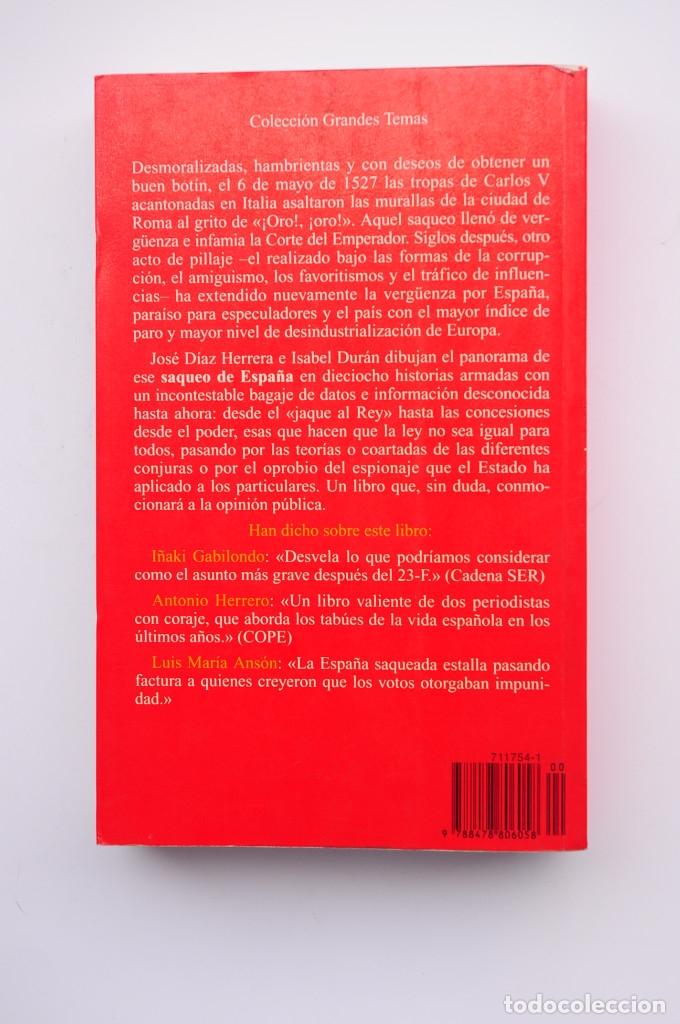 Libros: El saqueo de Espa&ntilde;a - D&Iacute;AZ HERRERA, Jos&eacute; y DUR&Aacute;N, Isabel - Foto 3