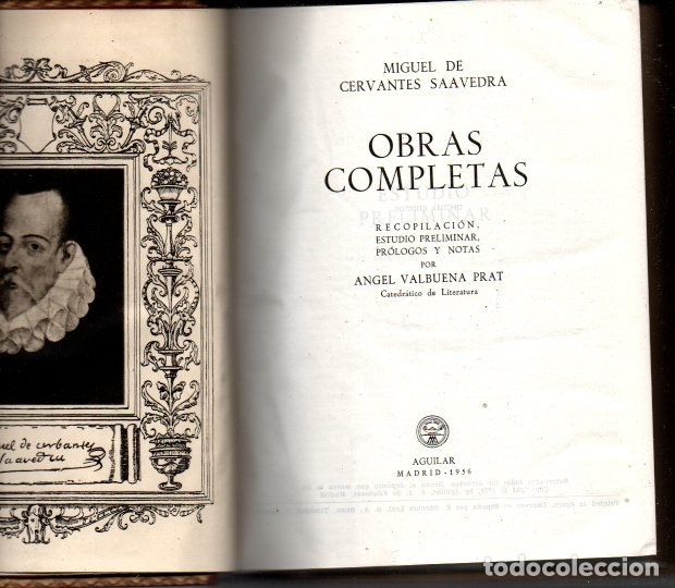 Libros: OBRAS COMPLETAS. - CERVANTES SAAVEDRA, Miguel de. - Foto 1