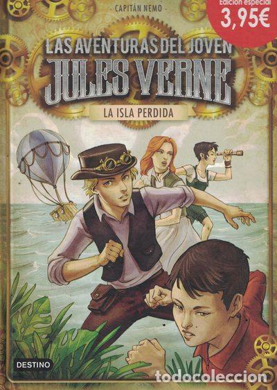 Libros: La isla perdida &laquo;Las aventuras del joven Jules Verne&raquo; - Capit&aacute;n nemo - Foto 1