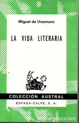 Libros: LA VIDA LITERARIA. - UNAMUNO, Miguel de. - Foto 1