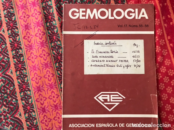Libros: Gemolog&iacute;a. Volumen 17. N&uacute;meros 55-56 - Foto 1