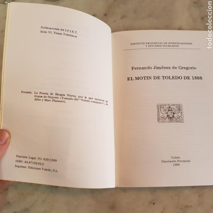 Libros: TEMAS TOLEDANOS - EL MOTIN DE TOLEDO 1808 - Foto 3
