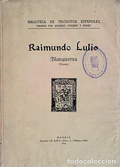 Libros: Blanquera - Raimundo Lulio - Foto 1