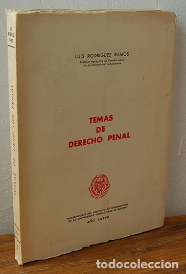 Libros: TEMAS DE DERECHO PENAL - LUIS RODR&Iacute;GUEZ RAMOS - Foto 1
