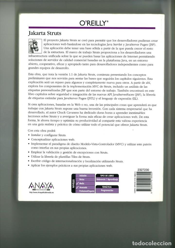 Libros: DESARROLLO DE APLICACIONES WEB CON SERVLETS Y JSP. JAKATURA STRUTS. Chuck Cavaness - Foto 2