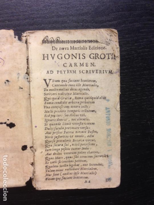 Libros: M. VAL. MARTIALIS, EPIGRAMATA XIV LIB. 1621, AFFICTA, 1677 - Foto 2