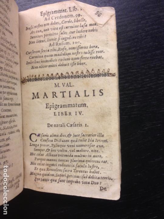 Libros: M. VAL. MARTIALIS, EPIGRAMATA XIV LIB. 1621, AFFICTA, 1677 - Foto 3