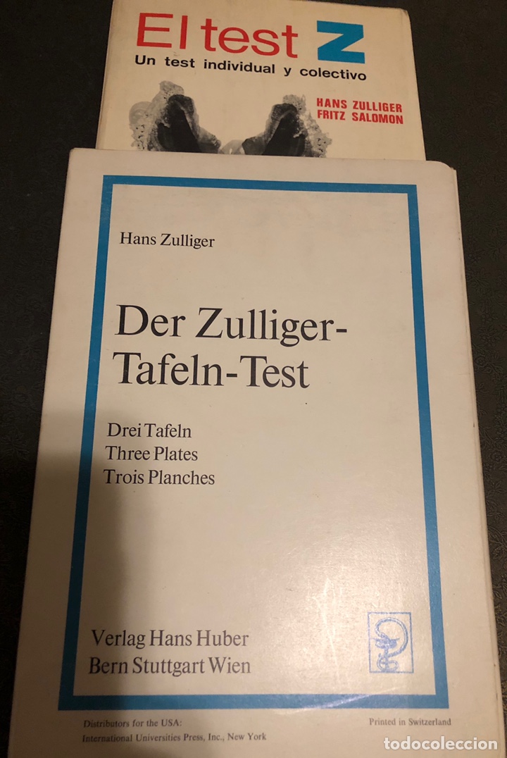 Libros: L- El test Z, con sus tres laminas del test. Hans Zulliger. - Foto 1